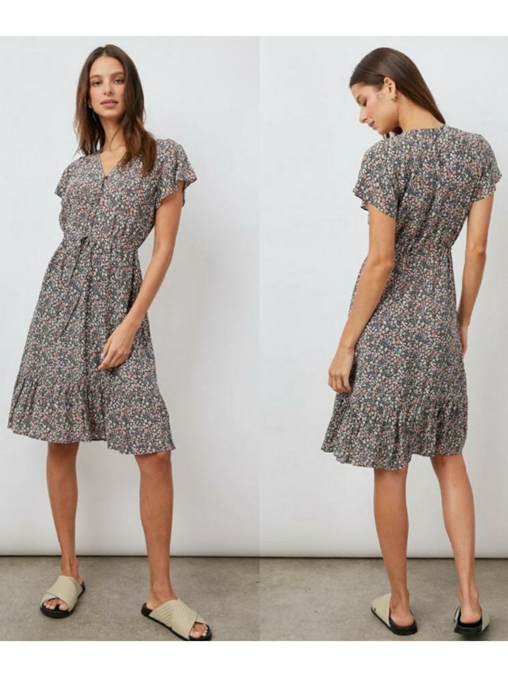Rails Kiki Dress in Black Vintage Floral